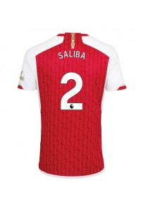 Arsenal William Saliba #2 Jalkapallovaatteet Kotipaita 2023-24 Lyhythihainen